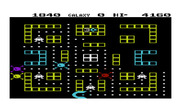 Cosmic Cruncher for Commodore VIC-20 - The white spaceships temporarily allow you to chase the opponents.