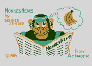 Monkeynews for Atari 8-bit - Title screen.