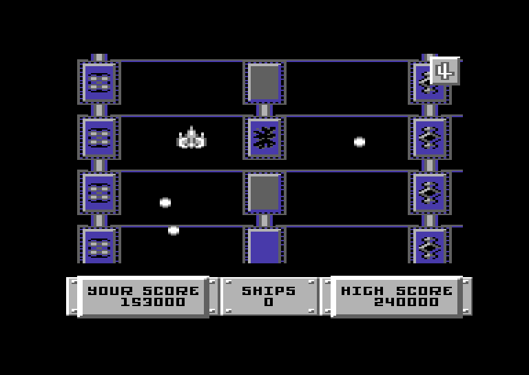 Bulldog Commodore 64 Screenshot: This is my last ship...I need to be careful!