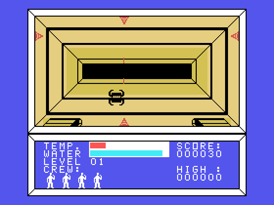Moon Mine TI-99/4A Screenshot: There are different types of monsters you'll encounter.