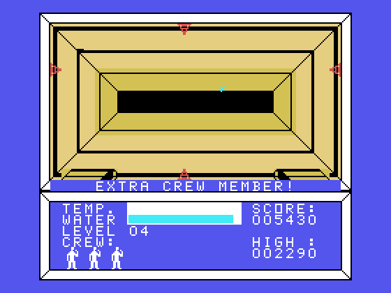 Moon Mine TI-99/4A Screenshot: Earned an extra member.