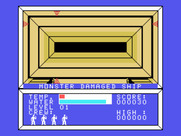 Moon Mine for TI-99/4A - Monster damaged ship.