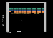 Super Breakout for Atari 5200 - A game of Breakout in progress.