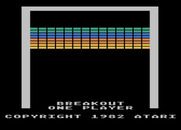 Super Breakout for Atari 5200 - Game starting screen.