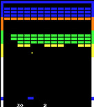 Super Breakout for Arcade - The bricks drop down one level...