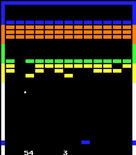 Super Breakout for Arcade - Try to get the ball between the two brick layers!