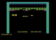 Super Breakout for Atari 8-bit - Game over.
