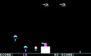 Paratrooper for IBM PC/Compatibles - Game start; here come the paratroopers!