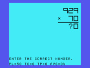 Milliken Math Sequences: Multiplication for TI-99/4A - Enter the next digit for this problem.