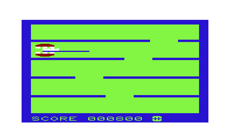 Jawbreaker II Commodore VIC-20 Screenshot: Level complete, so the teeth are brushed.
