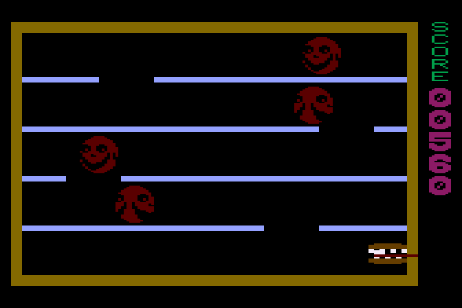 Jawbreaker II Atari 8-bit Screenshot: On to the next round...