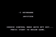 Jawbreaker II for Atari 8-bit - Select keyboard or joystick control.