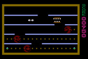 Jawbreaker II for Atari 8-bit - Like in Pac-Man, faces turn to just eyes after you eat them.