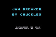 Jawbreaker II for Atari 8-bit - Title screen (the game title flashes different colors).
