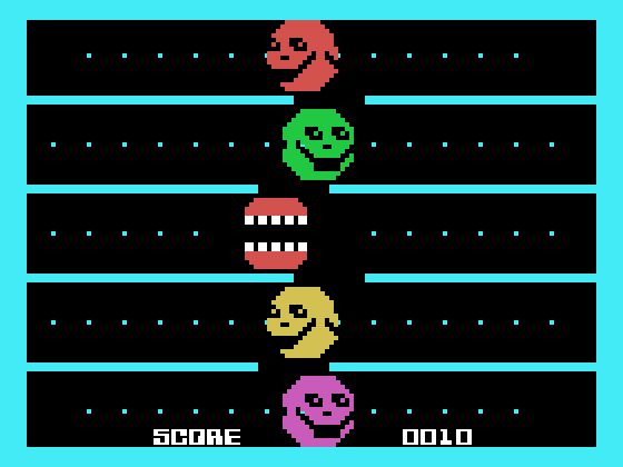 Jawbreaker II TI-99/4A Screenshot: The game begins.