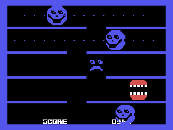 Jawbreaker II TI-99/4A Screenshot: You can chase opponents when the screen is blue.