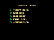 Jawbreaker II for TI-99/4A - Select skill level.