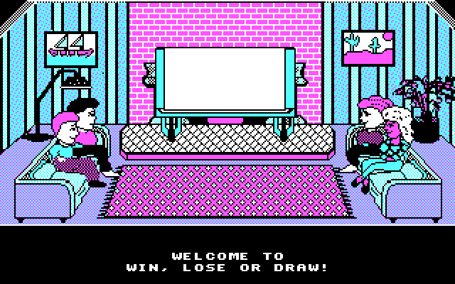 Win, Lose or Draw: Second Edition IBM PC/Compatibles Screenshot: Welcome to Win, Lose or Draw!
