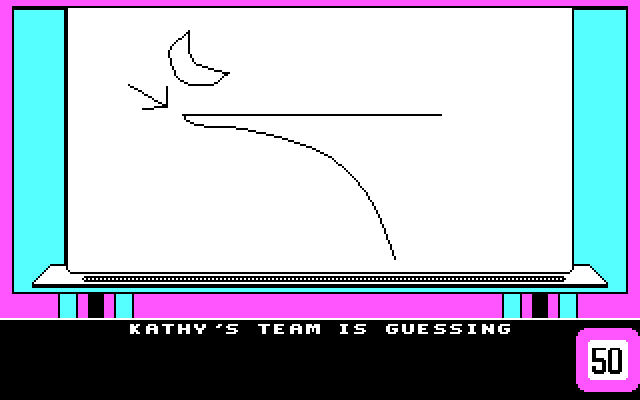 Win, Lose or Draw: Second Edition IBM PC/Compatibles Screenshot: Can you guess this drawing?