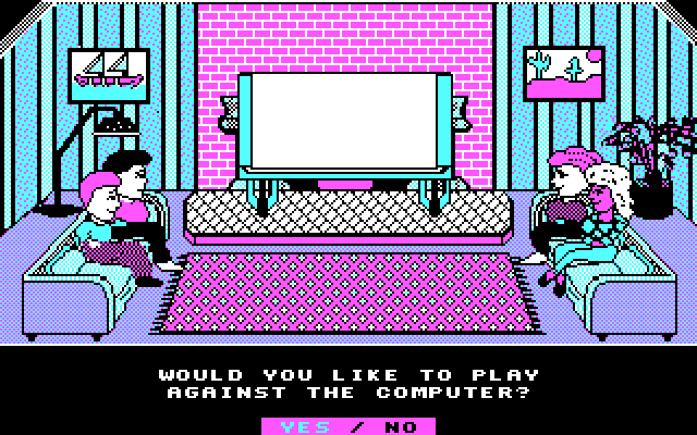 Win, Lose or Draw: Second Edition IBM PC/Compatibles Screenshot: Play against the computer?