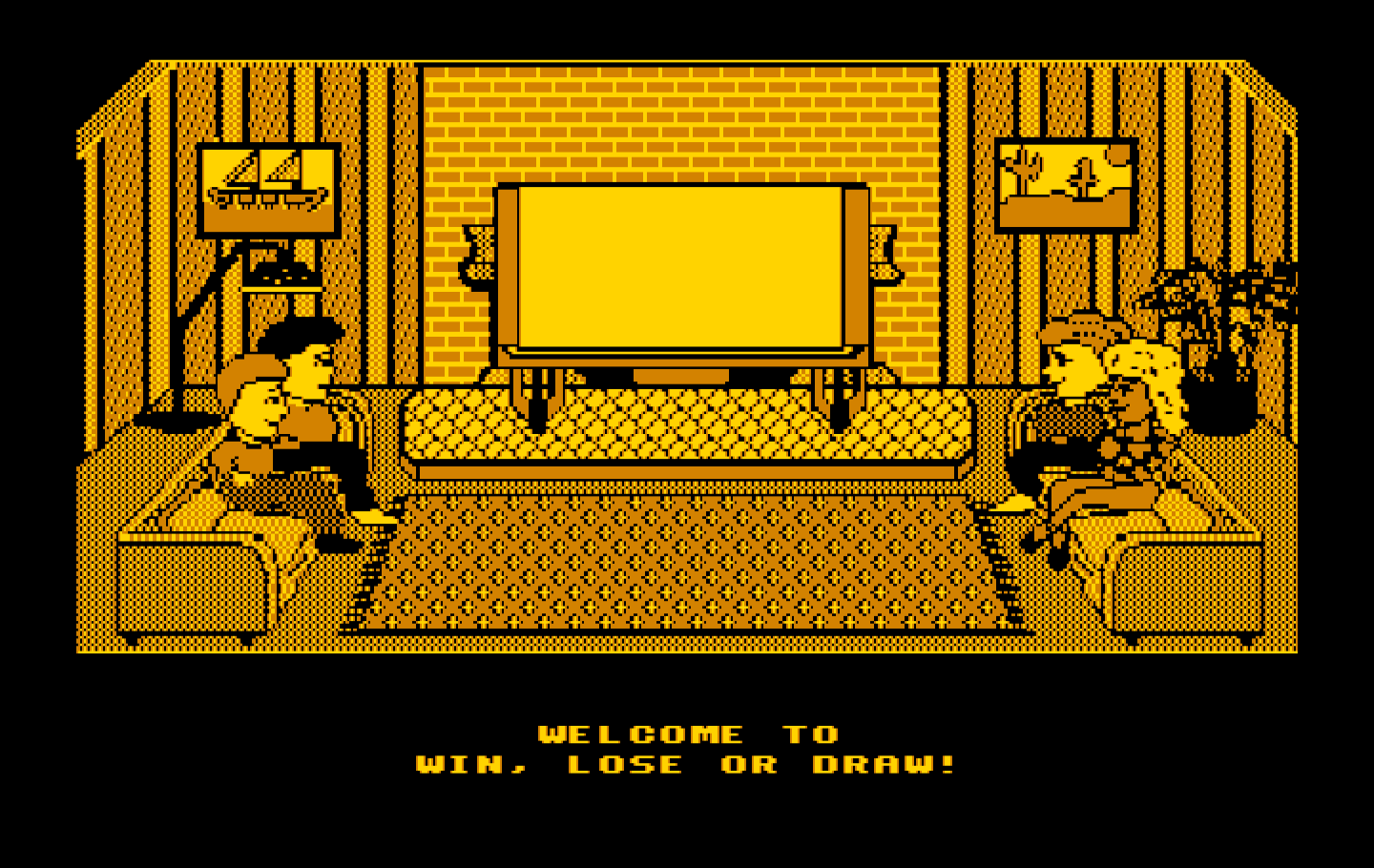 Win, Lose or Draw: Second Edition IBM PC/Compatibles Screenshot: Welcome to Win, Lose or Draw!