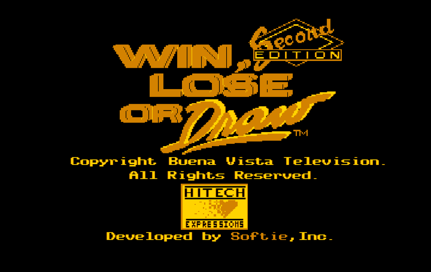 Win, Lose or Draw: Second Edition IBM PC/Compatibles Screenshot: Title screen.