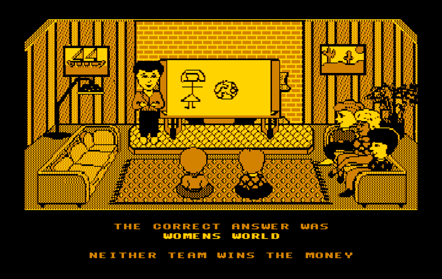 Win, Lose or Draw: Second Edition IBM PC/Compatibles Screenshot: Here's the correct answer.
