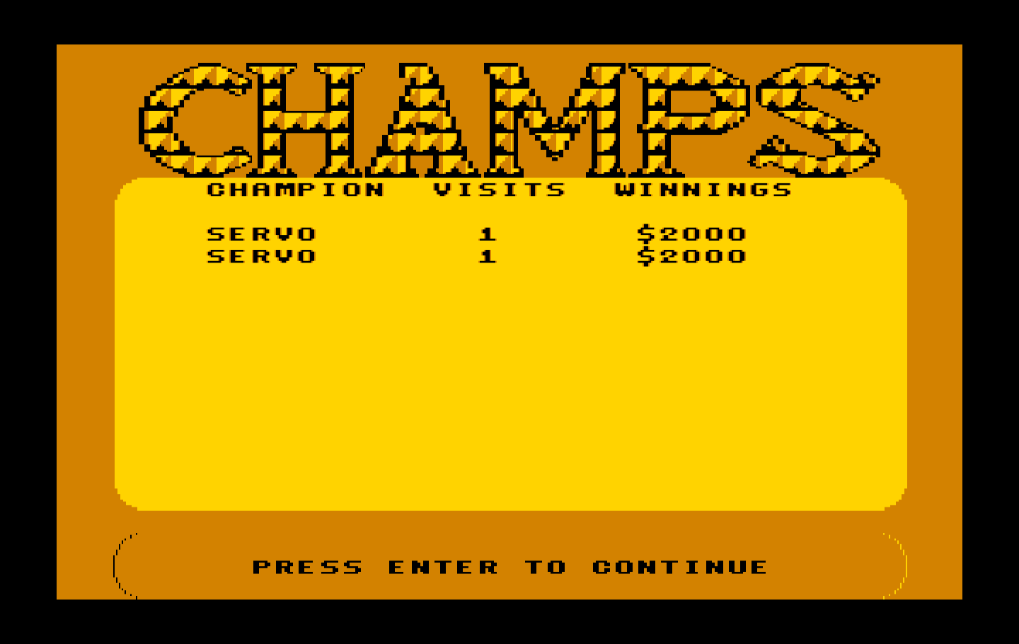 Win, Lose or Draw: Second Edition IBM PC/Compatibles Screenshot: High scores.