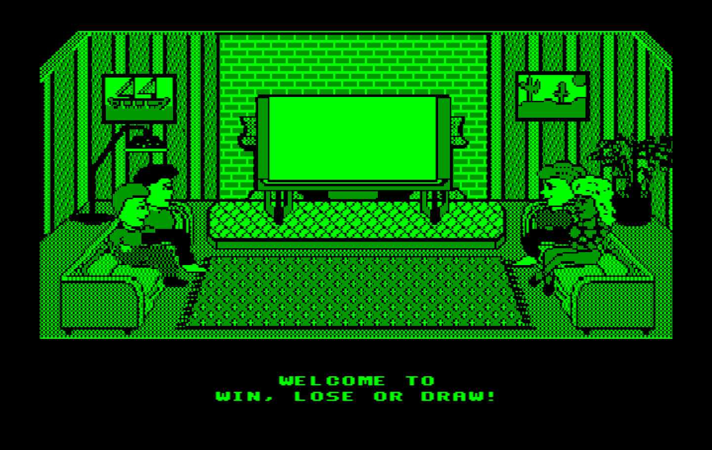 Win, Lose or Draw: Second Edition IBM PC/Compatibles Screenshot: Welcome to Win, Lose or Draw!