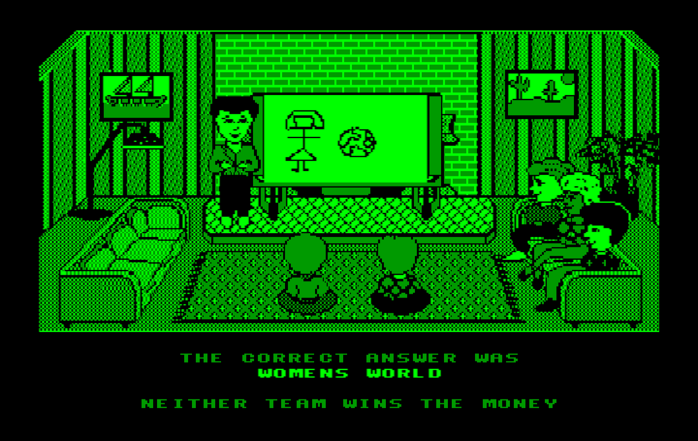 Win, Lose or Draw: Second Edition IBM PC/Compatibles Screenshot: Here's the correct answer.