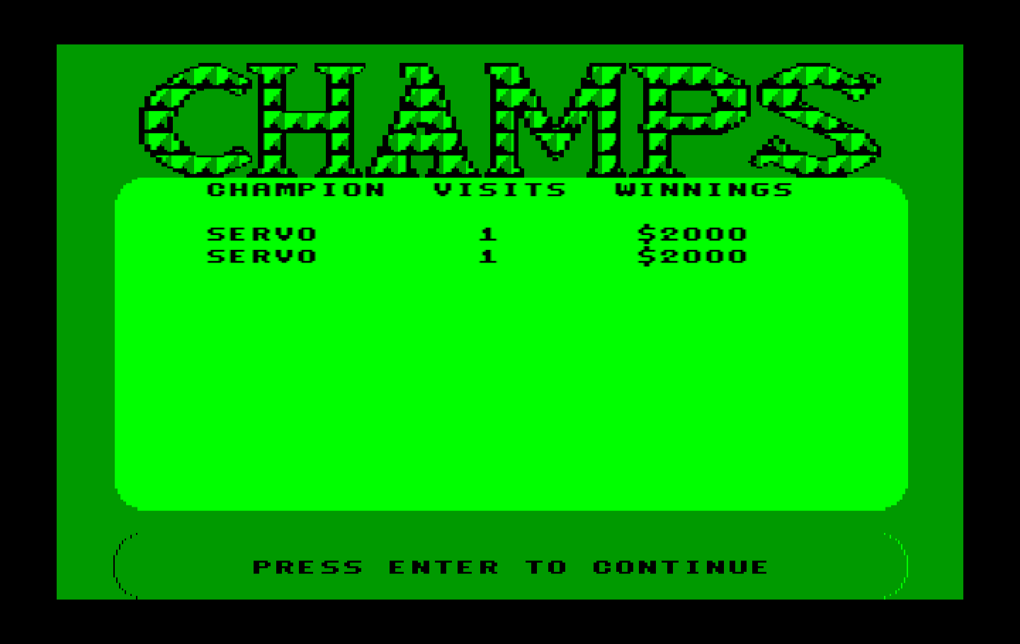Win, Lose or Draw: Second Edition IBM PC/Compatibles Screenshot: High scores.