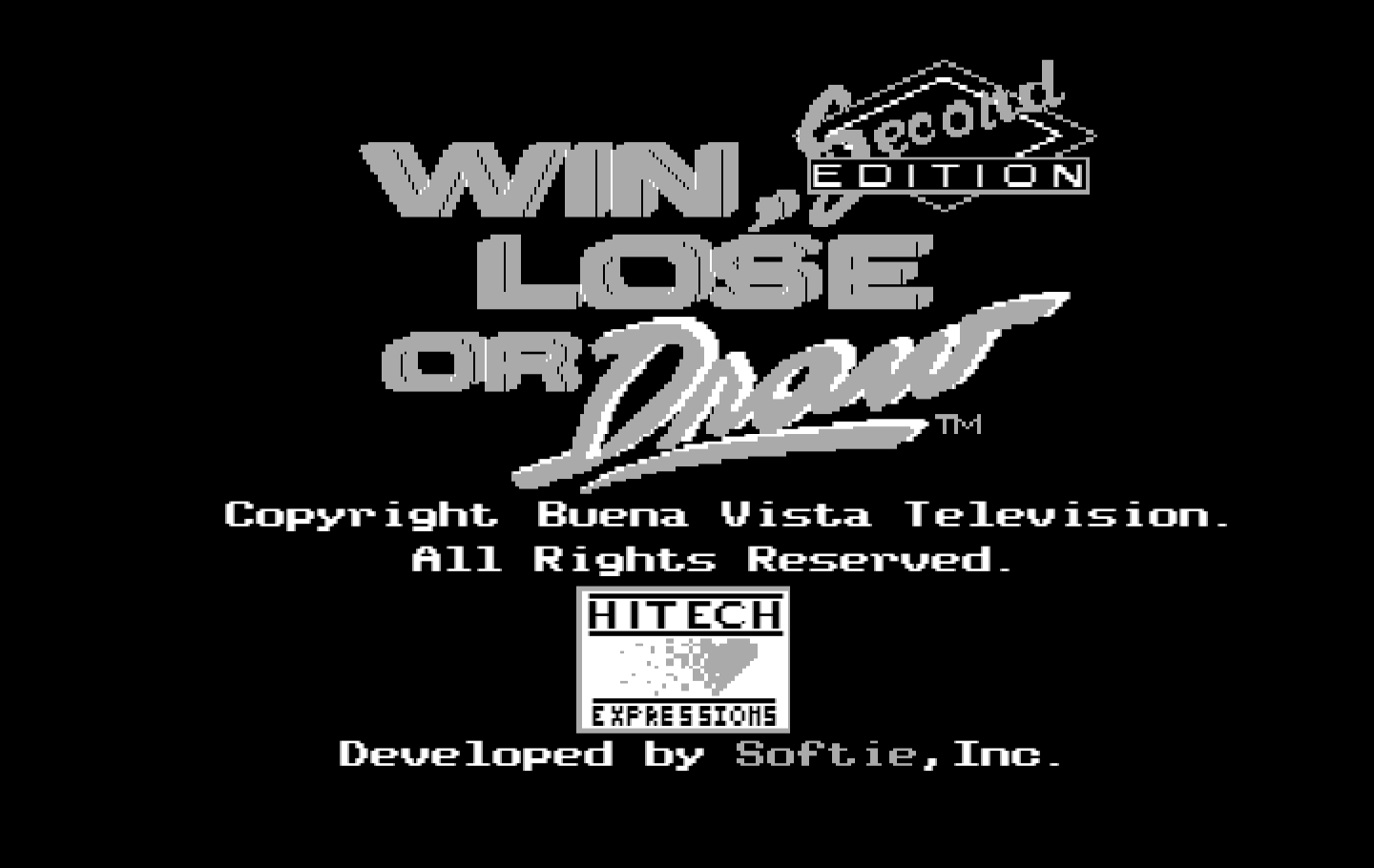 Win, Lose or Draw: Second Edition IBM PC/Compatibles Screenshot: Title screen.