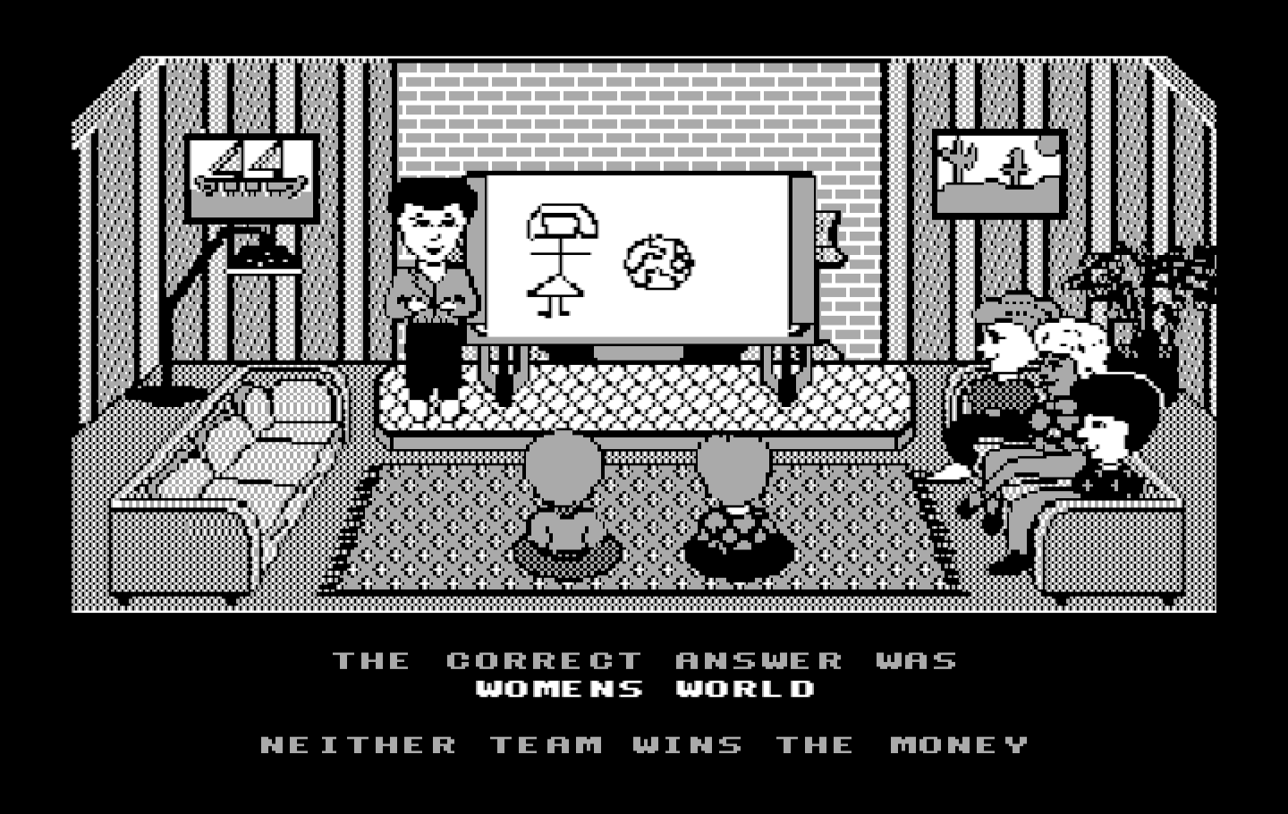 Win, Lose or Draw: Second Edition IBM PC/Compatibles Screenshot: Here's the correct answer.