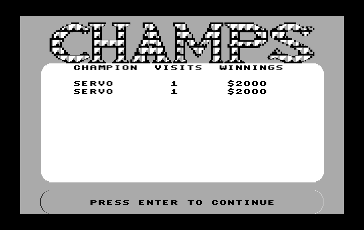 Win, Lose or Draw: Second Edition IBM PC/Compatibles Screenshot: High scores.