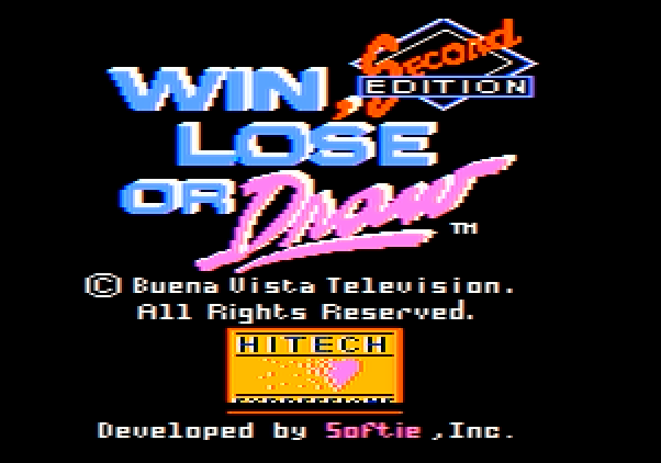 Win, Lose or Draw: Second Edition Apple II Screenshot: Title screen.