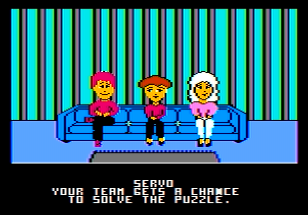 Win, Lose or Draw: Second Edition Apple II Screenshot: The opposing team gets a chance at the puzzle if a wrong answer is provided.