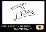 Win, Lose or Draw: Second Edition for Apple II - The computer team is guessing...