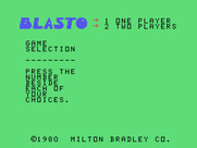 Blasto for TI-99/4A - Title screen and main menu.