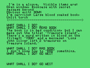 Pirate Adventure for TI-99/4A - Reading a book...