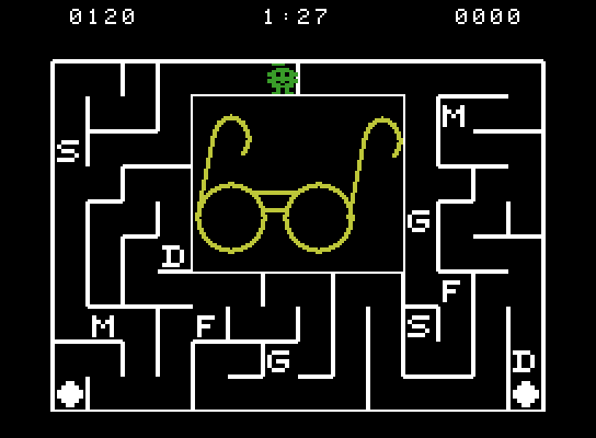 Alphabet Zoo ColecoVision Screenshot: It's a pair of glasses!