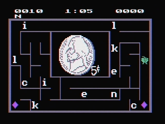 Alphabet Zoo IBM PC/Compatibles Screenshot: A nickel.