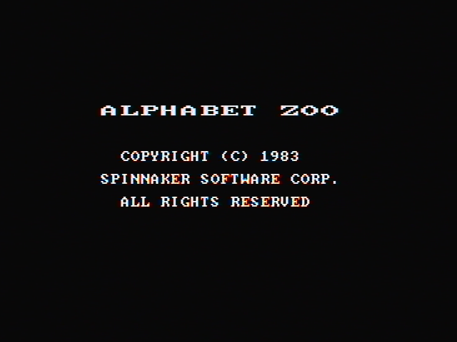 Alphabet Zoo IBM PC/Compatibles Screenshot: Title screen 1.