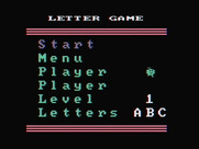 Alphabet Zoo for IBM PC/Compatibles - The letter game menu.