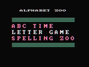 Alphabet Zoo for IBM PC/Compatibles - The main menu.