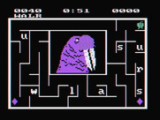 Alphabet Zoo for IBM PC/Compatibles - The word "walrus" has almost been spelled correctly!