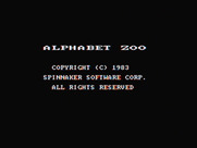 Alphabet Zoo for IBM PC/Compatibles - Title screen 1.