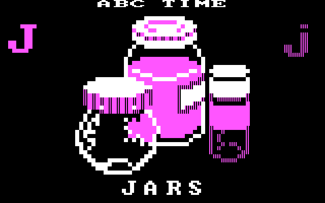 Alphabet Zoo IBM PC/Compatibles Screenshot: A few jars.