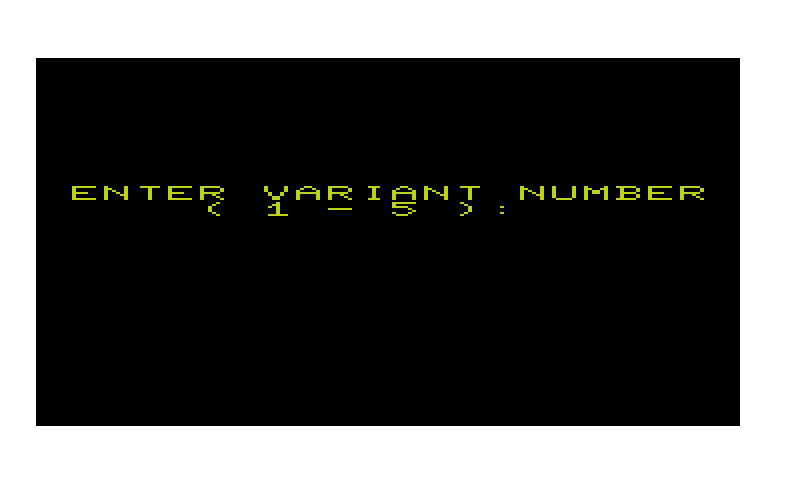 Ricochet Commodore VIC-20 Screenshot: Game start; which variation?