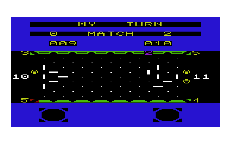 Ricochet Commodore VIC-20 Screenshot: Computer players turn.