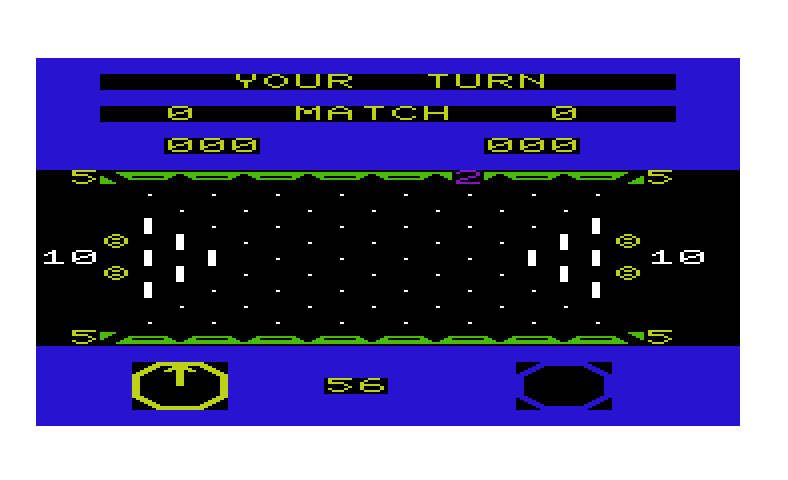 Ricochet Commodore VIC-20 Screenshot: Game start.